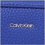 Dámské Designer Messenger tašky přes rameno Calvin Klein CK v modré barvě z koženky veganské 