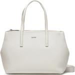 Dámské Designer Luxusní kabelky Calvin Klein CK v bílé barvě z koženky veganské 