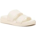 Dámské Designer Kožené pantofle Calvin Klein v bílé barvě z kůže ve velikosti 36 ve slevě na léto 