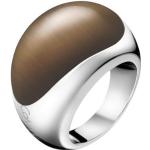 Prsteny Calvin Klein v hnědé barvě z ocele ve velikosti 52 