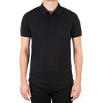 Pánská Designer  Trička s límečkem Calvin Klein v černé barvě z bavlny ve velikosti XS 