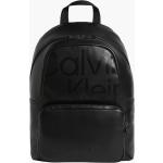 Pánské Designer Batohy Calvin Klein v černé barvě z polyuretanu s vnější kapsou 