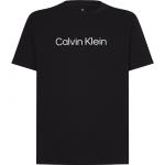 Pánská Designer  Trička s kulatým výstřihem Calvin Klein PERFORMANCE v černé barvě v ležérním stylu ve velikosti L s krátkým rukávem s kulatým výstřihem ve slevě 
