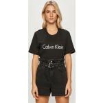 Dámské Designer Topy s potiskem Calvin Klein v černé barvě z bavlny ve velikosti L s krátkým rukávem 