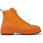 Dámské Kožené kotníkové boty Camper v oranžové barvě v moderním stylu z kůže ve slevě 