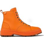 Pánské Kožené kotníkové boty Camper v oranžové barvě v moderním stylu z kůže ve slevě 