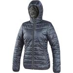 Dámské Zimní bundy s kapucí v šedé barvě z nylonu ve velikosti XXL plus size 