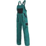 Canis (CXS) Dámské pracovní kalhoty s laclem CXS LUXY SABINA - Zelená / černá | 44