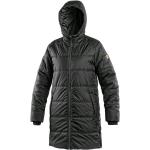 Dámské Zimní kabáty canis v černé barvě v moderním stylu prošívané z polyesteru ve velikosti XXL plus size 