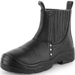 Pánské Kožené kotníkové boty v černé barvě z kůže ve velikosti 41 s bezpečnostním označením S1 