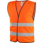 Pánské Pracovní vesty v oranžové barvě z polyesteru ve velikosti M 