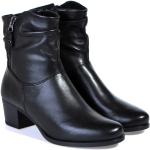 Dámské Kotníčkové boty na podpatku Caprice v černé barvě v elegantním stylu ze syntetiky ve velikosti 38 ve slevě na zimu 