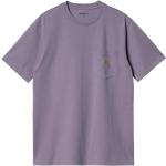 Pánská  Sportovní trička Carhartt Work In Progress ve fialové barvě z bavlny ve velikosti L s čtvercovým výstřihem ve slevě 