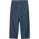Pánské Plátěné kalhoty Carhartt Work In Progress v modré barvě loose fit z bavlny ve velikosti L 