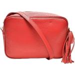 Dámské Kožené kabelky Carla Ferreri v červené barvě z kůže 