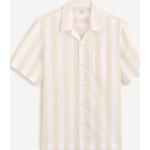 Pánské Košile s krátkým rukávem Celio* v bílé barvě s pruhovaným vzorem z bavlny s krátkým rukávem 