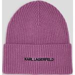 Dámské Čepice Karl Lagerfeld v růžové barvě v elegantním stylu 
