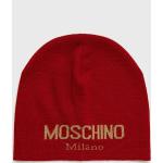 Dámské Designer Čepice Moschino v červené barvě z viskózy ve velikosti Onesize 
