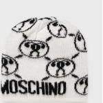 Dámské Designer Čepice Moschino v bílé barvě z viskózy ve velikosti Onesize ve slevě 