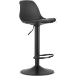 Barové židle v černé barvě z polyuretanu s nastavitelnou výškou 