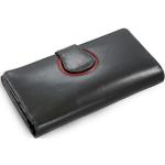 Dámské Kožené peněženky Arwel v černé barvě v moderním stylu z kůže ve slevě 