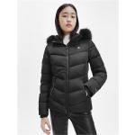 Dámské Designer Zimní bundy s kapucí Calvin Klein v šedé barvě ve velikosti S ve slevě 