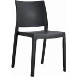 Jídelní židle v černé barvě v elegantním stylu z plastu 