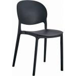 Jídelní židle v černé barvě v elegantním stylu z plastu 