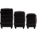 Dámské Sady kufrů v černé barvě v minimalistickém stylu 