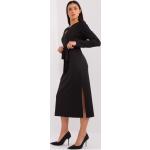 Dámské Koktejlové šaty FashionHunters v černé barvě v elegantním stylu ve velikosti L ve slevě Svatební hosté 