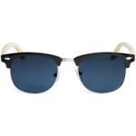 Pánské Retro sluneční brýle v modré barvě z bambusového vlákna 
