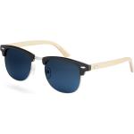 Pánské Retro sluneční brýle v modré barvě v elegantním stylu ze dřeva 