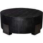 Konferenční stolky Dutchbone v černé barvě ze dřeva kulaté lakované 