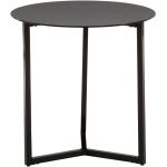 Odkládací stolky v černé barvě v minimalistickém stylu ze skla kulaté 