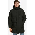 Černý pánský prošívaný zimní kabát s kapucí Tom Tailor Denim - Pánské