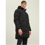 Pánské Zimní kabáty Jack & Jones Tech v černé barvě z polyesteru ve velikosti S ve slevě 