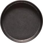 Servírovací a klubové talíře Costa Nova v černé barvě v retro stylu z kameniny s průměrem 24 cm 