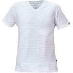 Pánská  Trička s výstřihem do V Cerva v bílé barvě z bavlny ve velikosti M s krátkým rukávem s výstřihem do V 