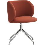 Designové židle v červené barvě v elegantním stylu z chrómu 