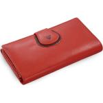 Dámské Kožené peněženky Arwel v červené barvě v moderním stylu z kůže ve slevě 