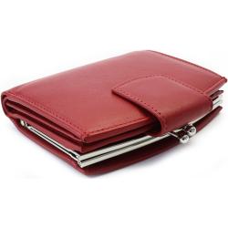 Červená dámská kožená rámová peněženka Norah Arwel