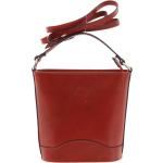 Kožené kabelky Italy v červené barvě v elegantním stylu z hovězí kůže 