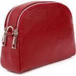 Dámské Kožené kabelky v červené barvě v moderním stylu z kůže ve slevě 