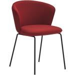 Jídelní židle v červené barvě čalouněné 