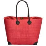 Pánské Plážové tašky v červené barvě v moderním stylu ze slámy ve slevě 