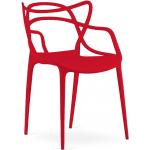 Židle v červené barvě z plastu 