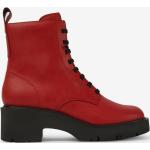 Dámské Kotníčkové boty na podpatku Camper v tmavě červené barvě z kůže ve velikosti 38 ve slevě 