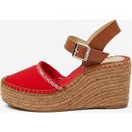 Dámské Kožené sandály Replay v tmavě červené barvě z kůže ve velikosti 35 s přezkou na léto 