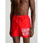 Pánské Designer Koupací šortky Calvin Klein v červené barvě ve velikosti L 