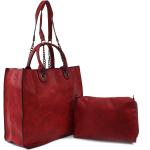 Červený dámský elegantní kabelkový set 2v1 Kayden Mahel